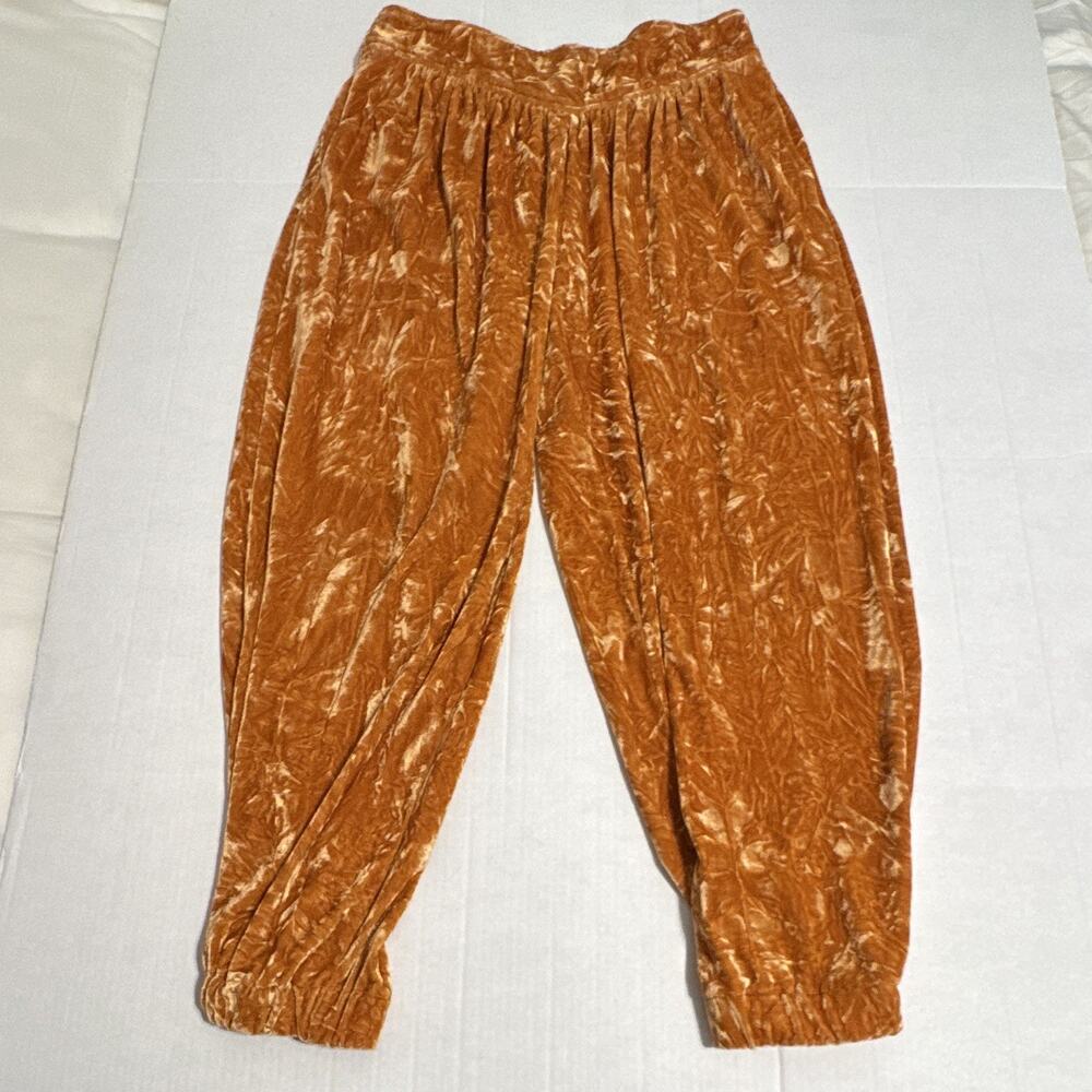Urban Outfitters Y2K Orange Crushed Velvet Pants